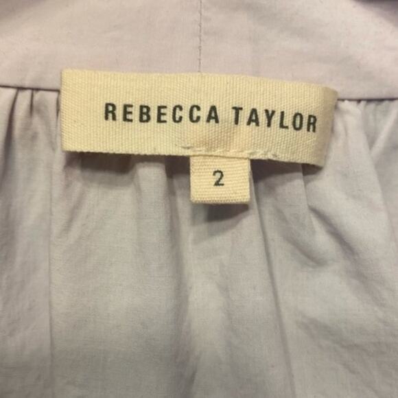 Rebecca Taylor poplin flutter sleeve top - Picture 6 of 9